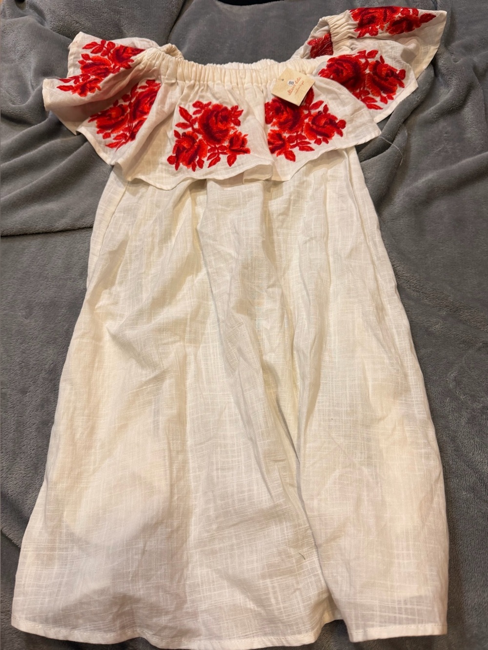 Altar’d state off the shoulder cream dress sz S nwt